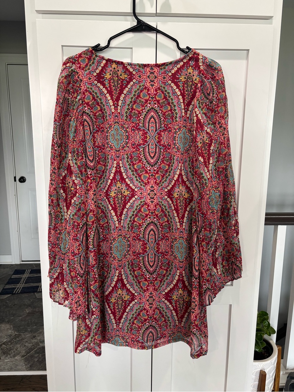 Fire Los Angeles Pink Red Paisley Mini Dress - Picture 5 of 7